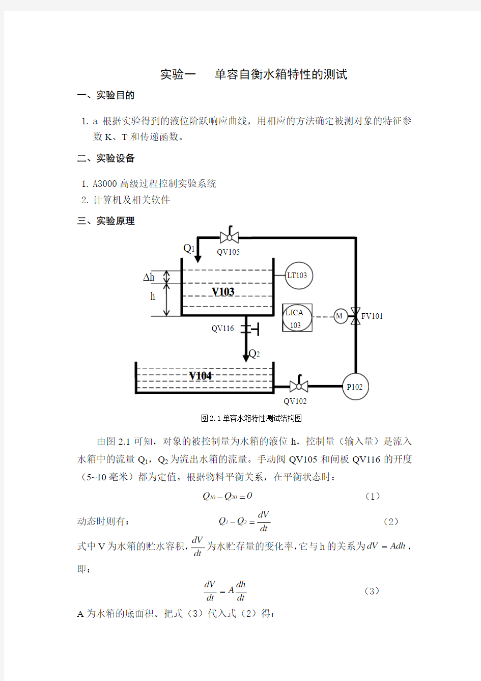 过程控制控实验报告