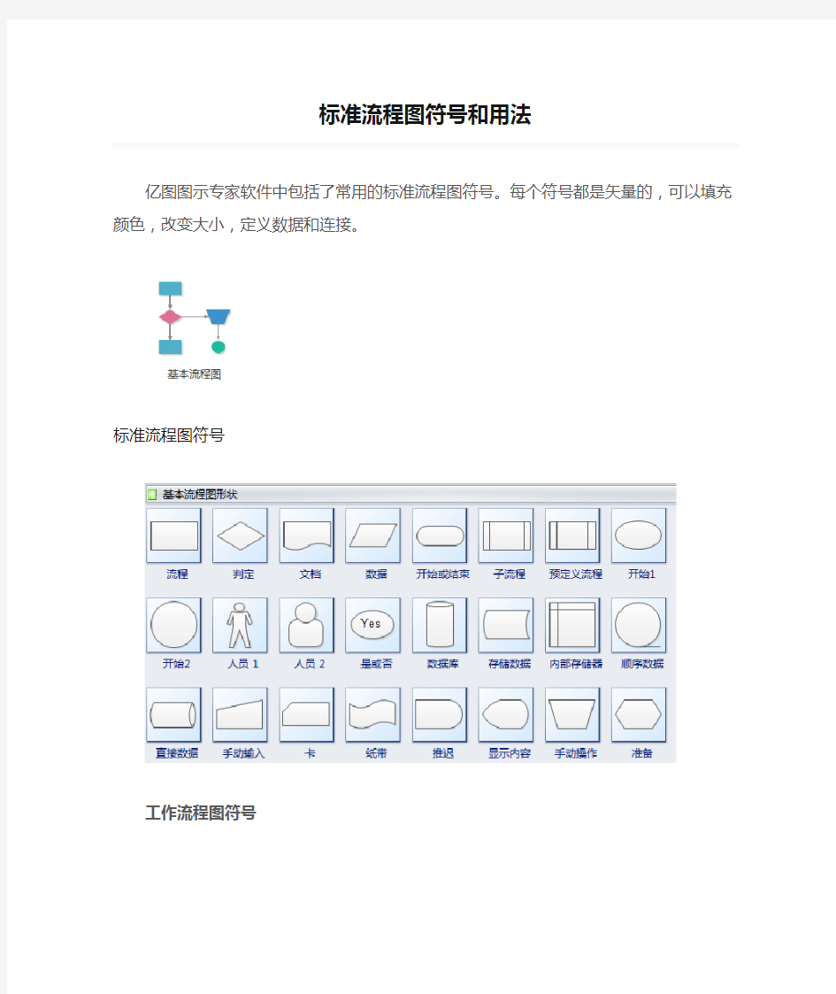 标准流程图符号和用法