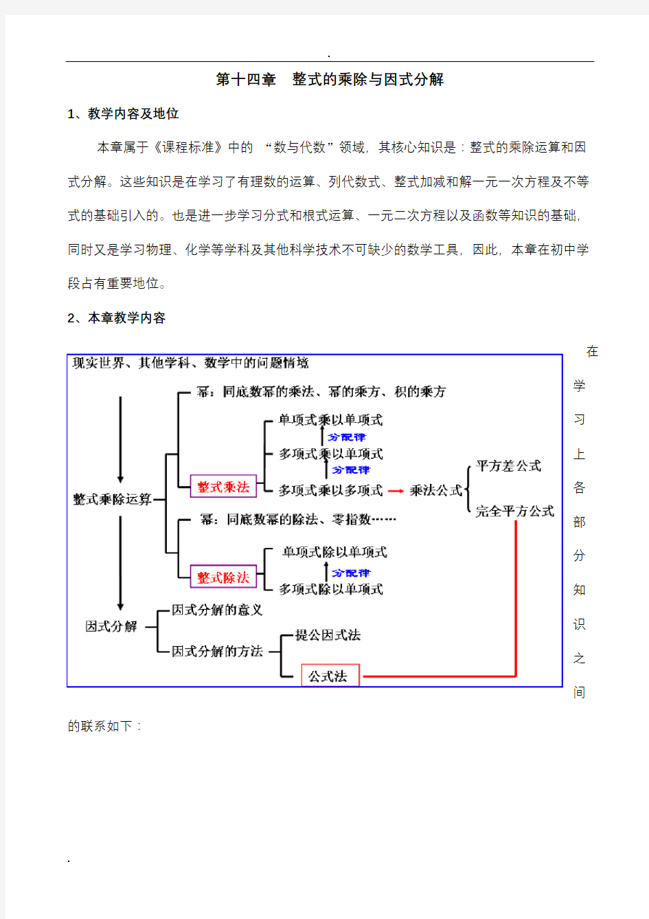 整式的乘除与因式分解集体备课