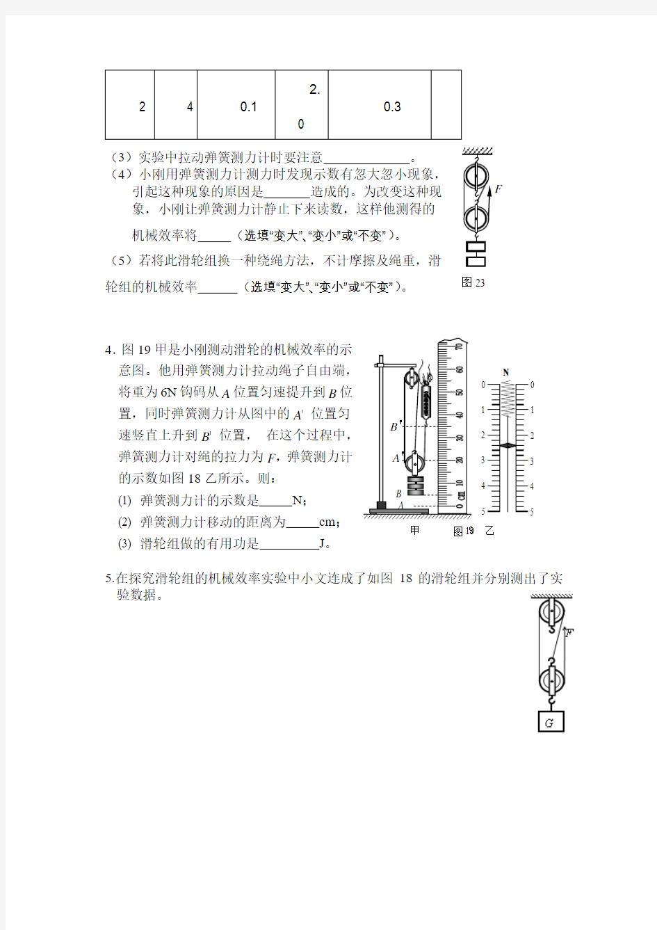 用一个定滑轮和一个动滑轮组成滑轮组有两种绕线方法