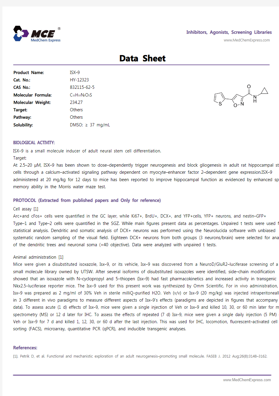 ISX-9_DataSheet_MedChemExpress