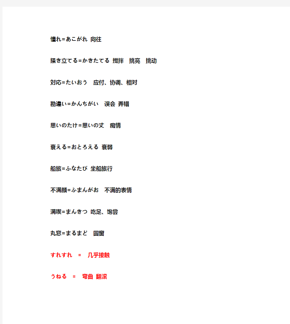日语综合教程第五册 前册单词
