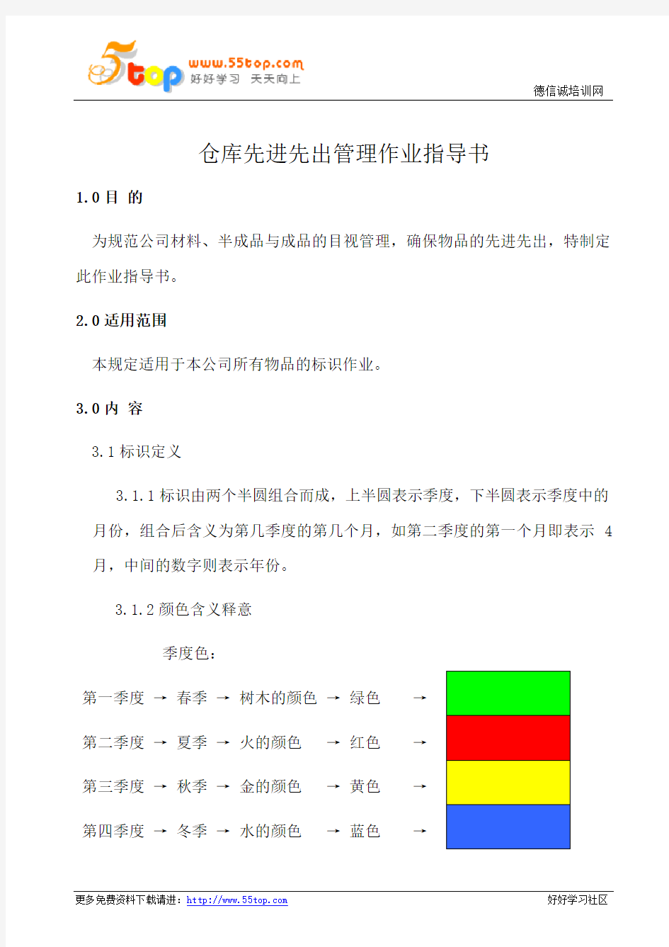 仓库先进先出管理作业指导书