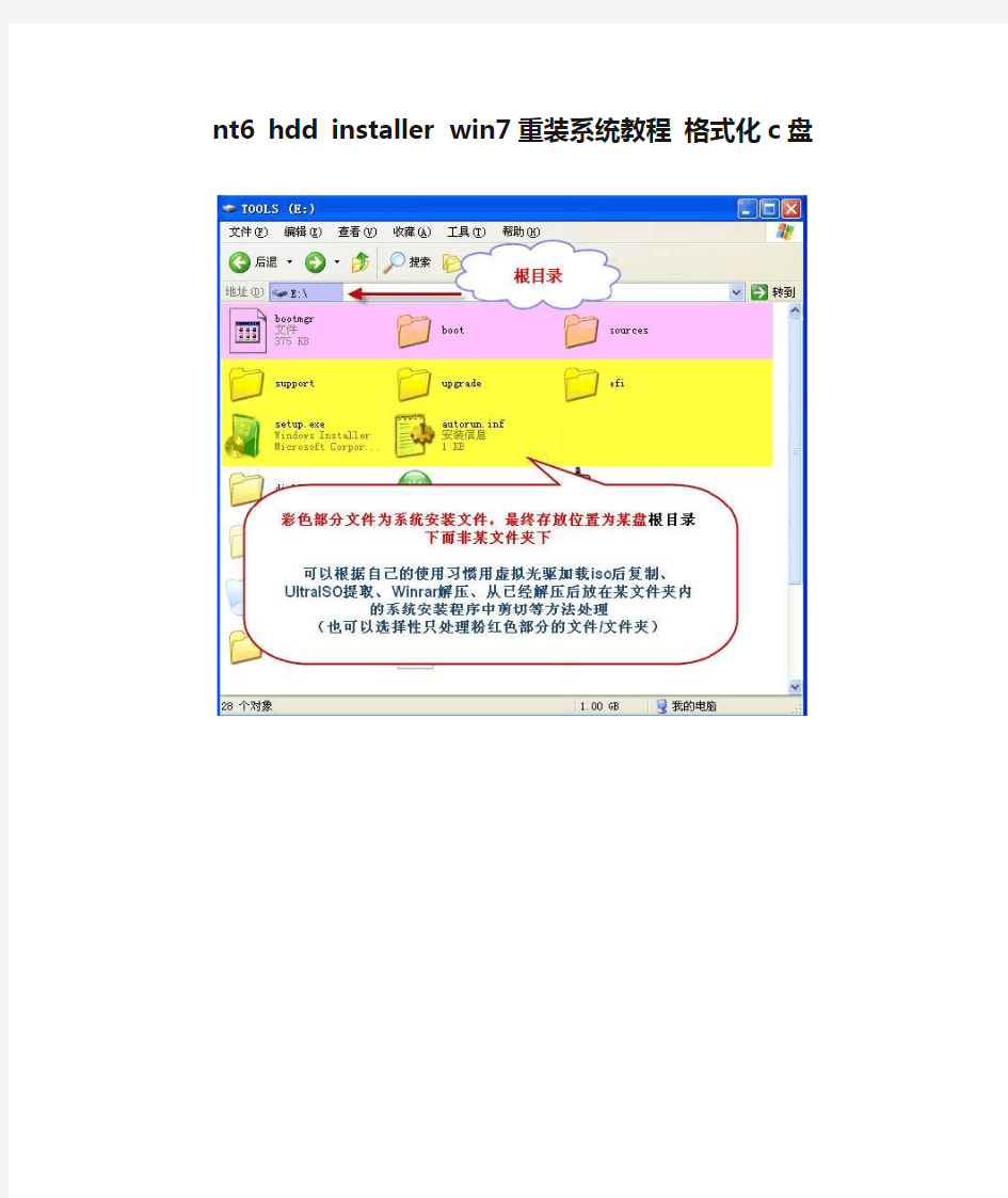 nt6 hdd installer  win7重装系统教程 格式化c盘