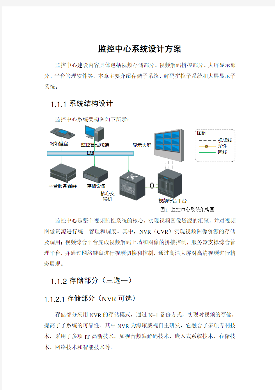 监控中心系统设计方案