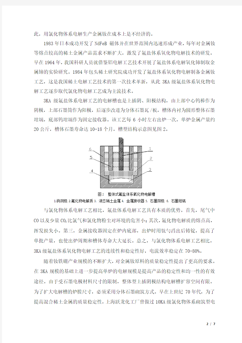 中国稀土熔盐电解工艺技术发展展望