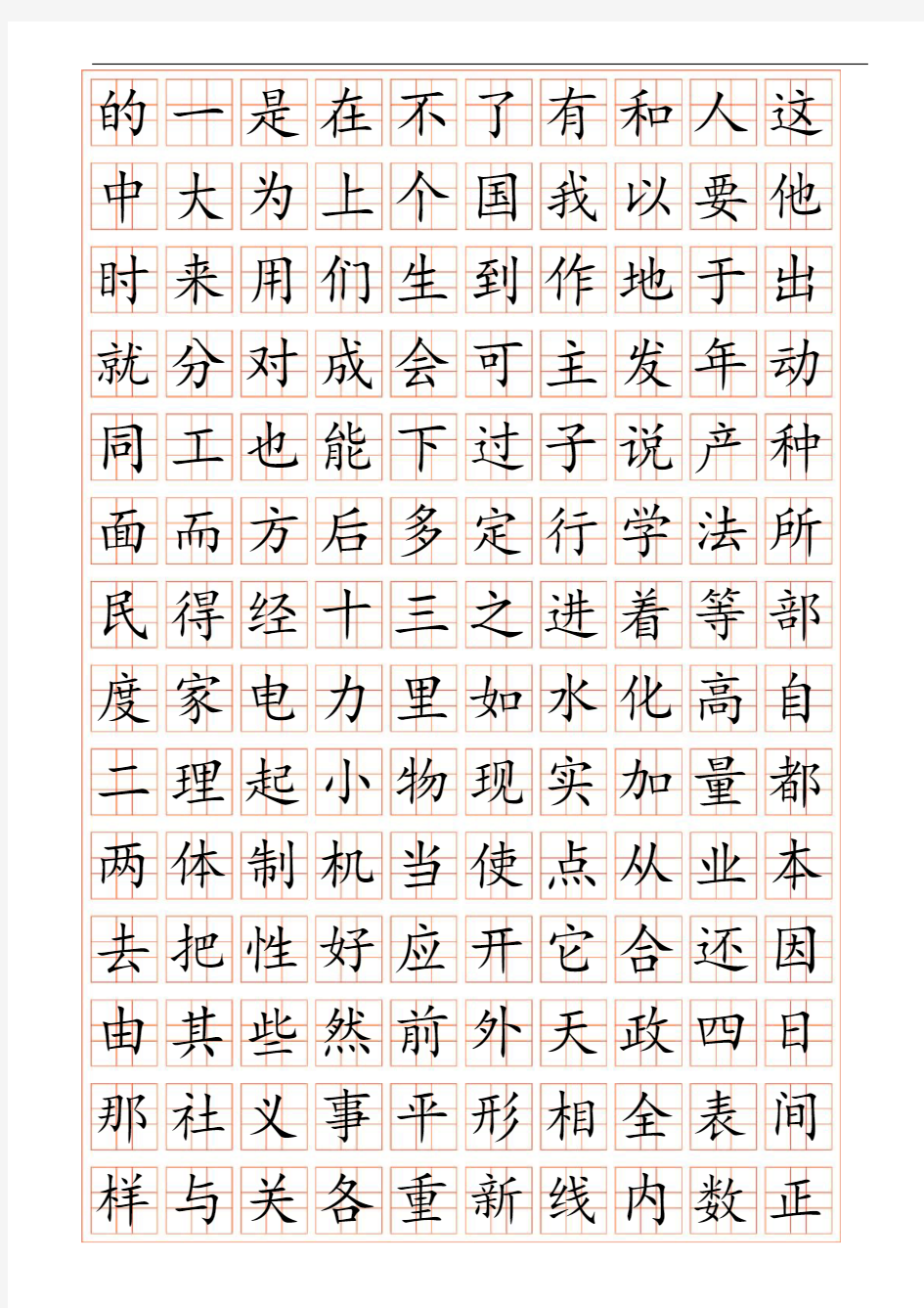 3000字常用字楷书字帖