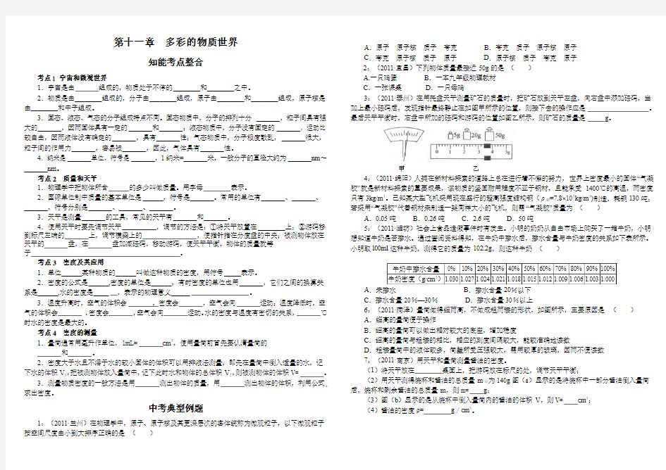 第十一章  多彩的物质世界