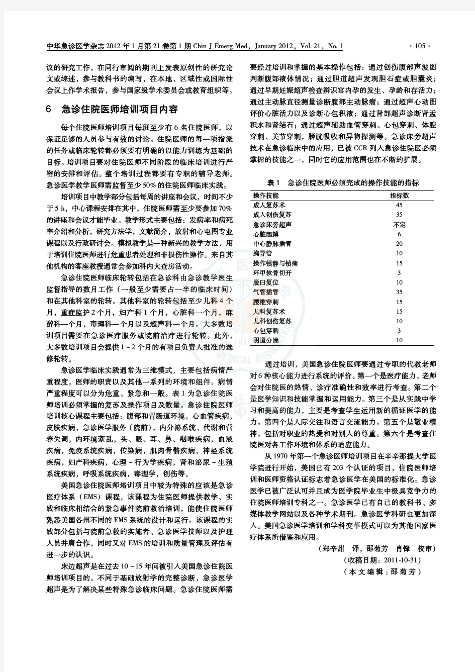 美国急诊住院医师培训项目介绍