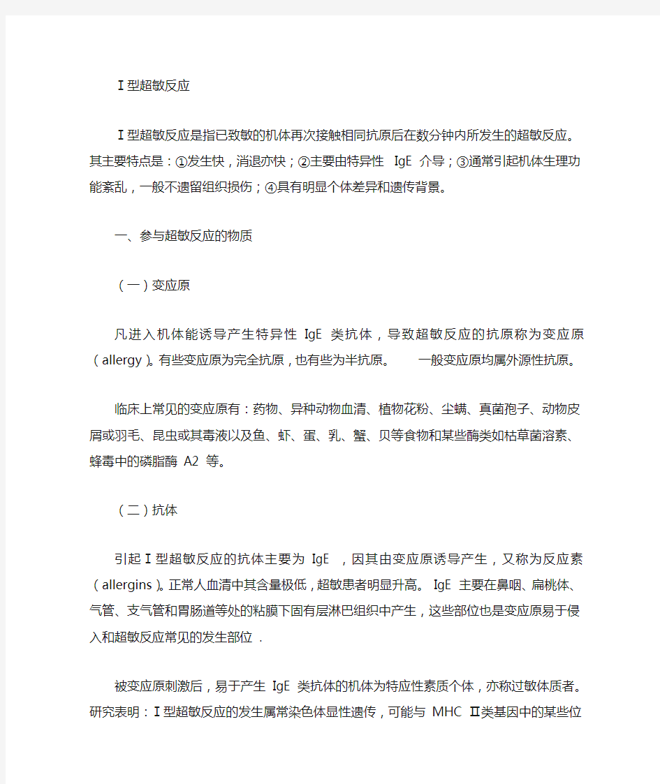 1型超敏反应