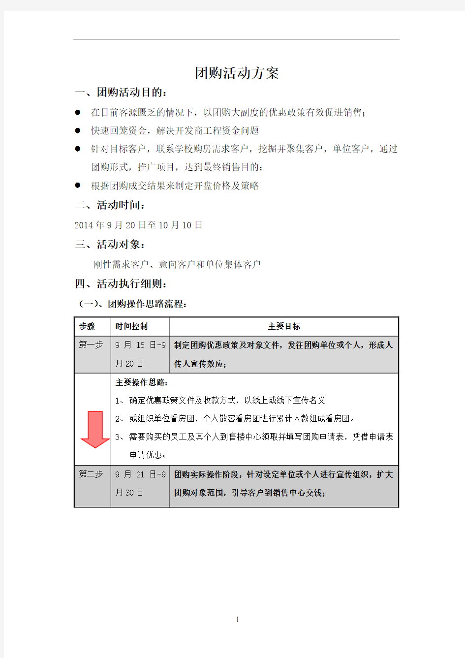 团购活动方案