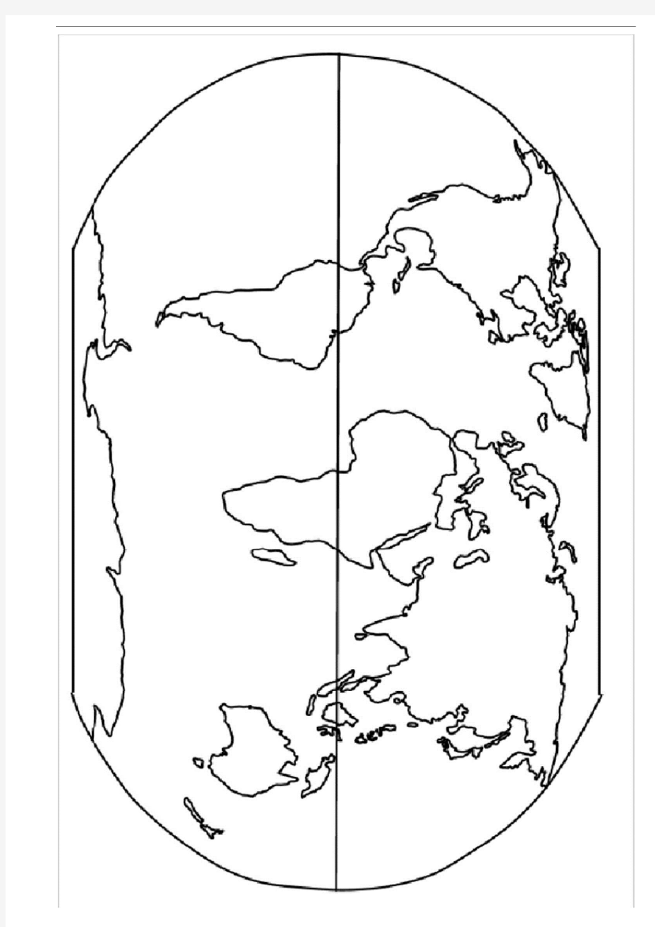 世界地图空白图高清版