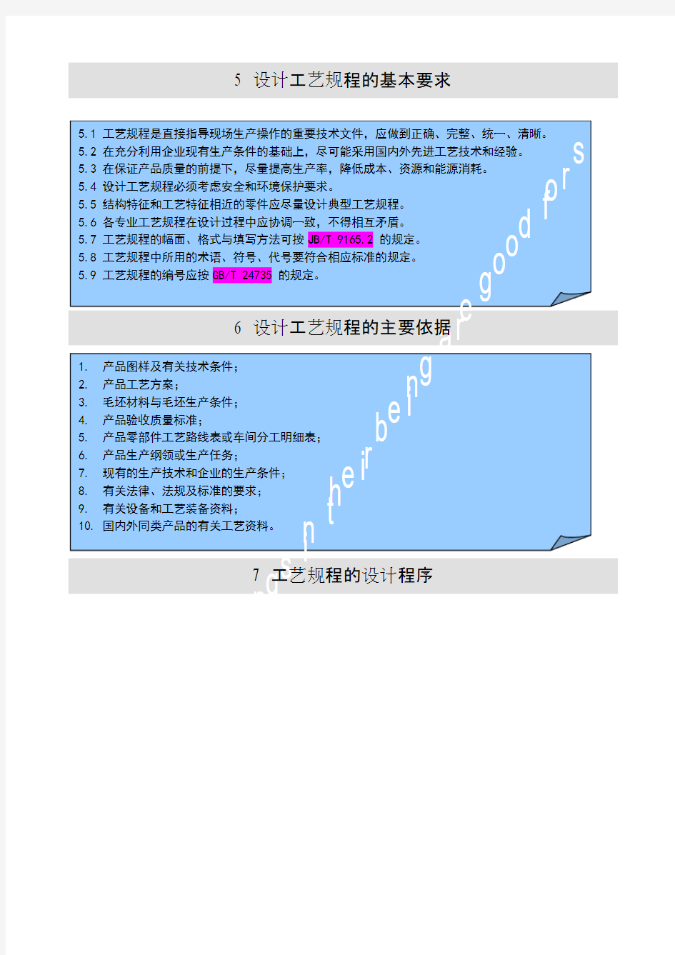 工艺管理导则 第5部分：工艺规程设计(GBT 24737.5-)