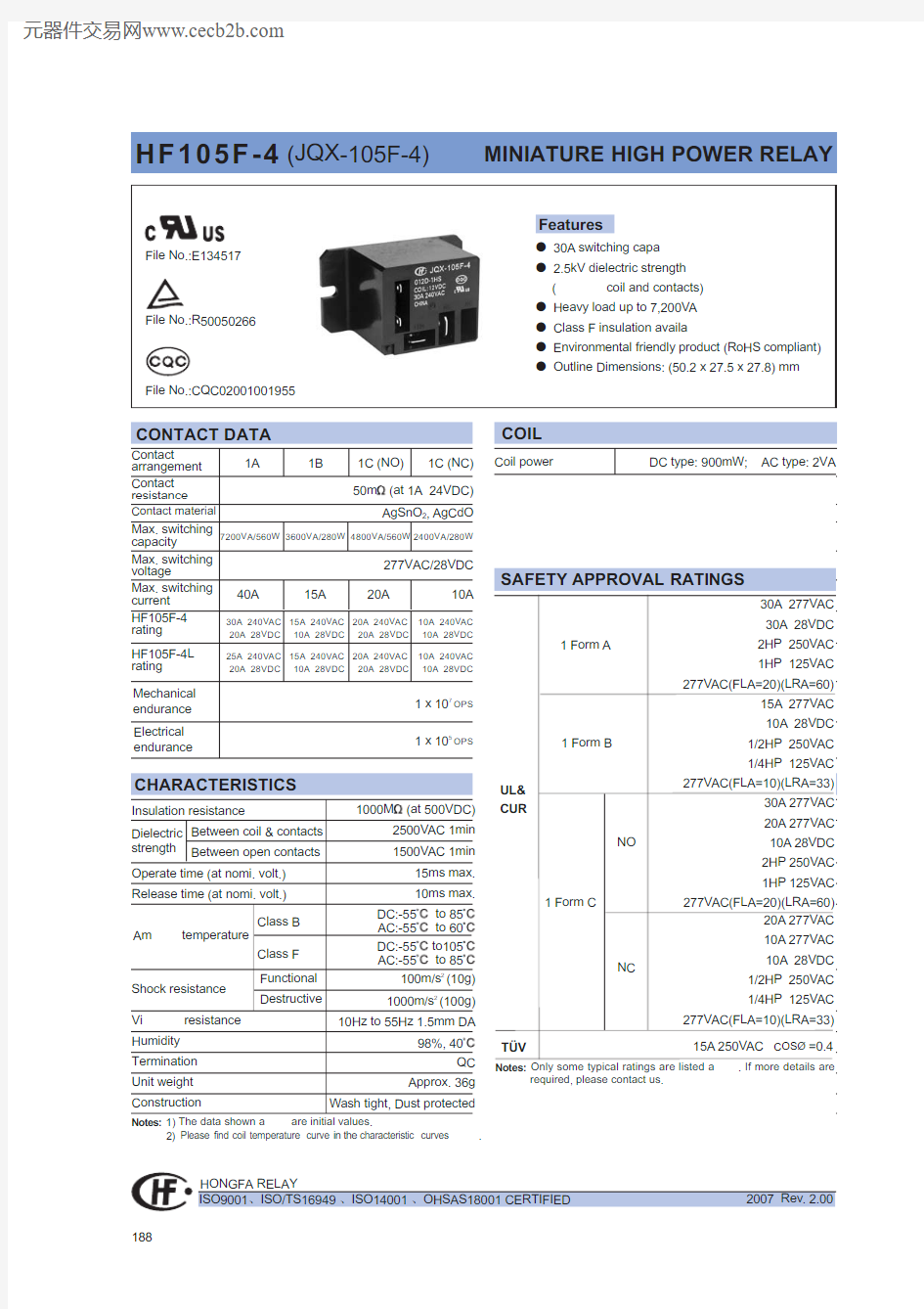 HF105F-4005DK-1HTFXXX中文资料