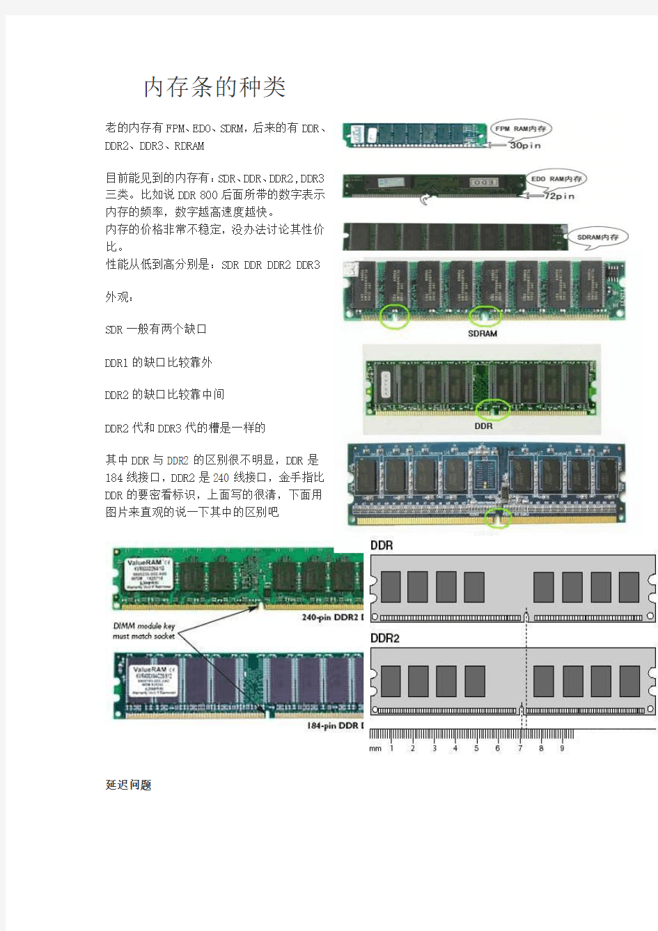 内存条的种类