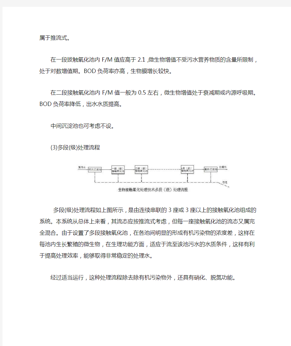 生物接触氧化法工艺流程