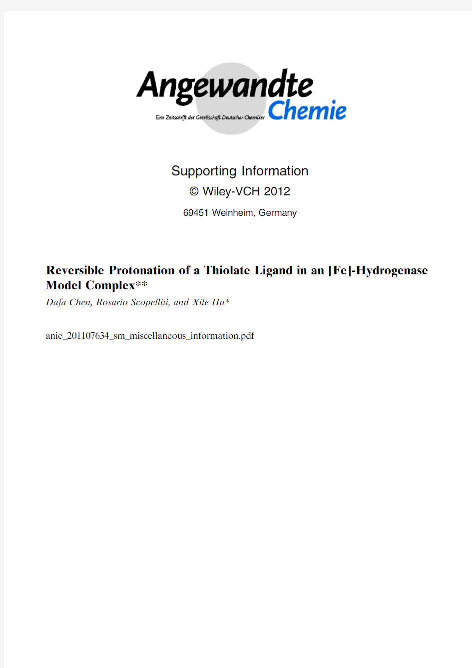 Angew. Chem. Int. Ed. 2012, 51, 1919 –1921s