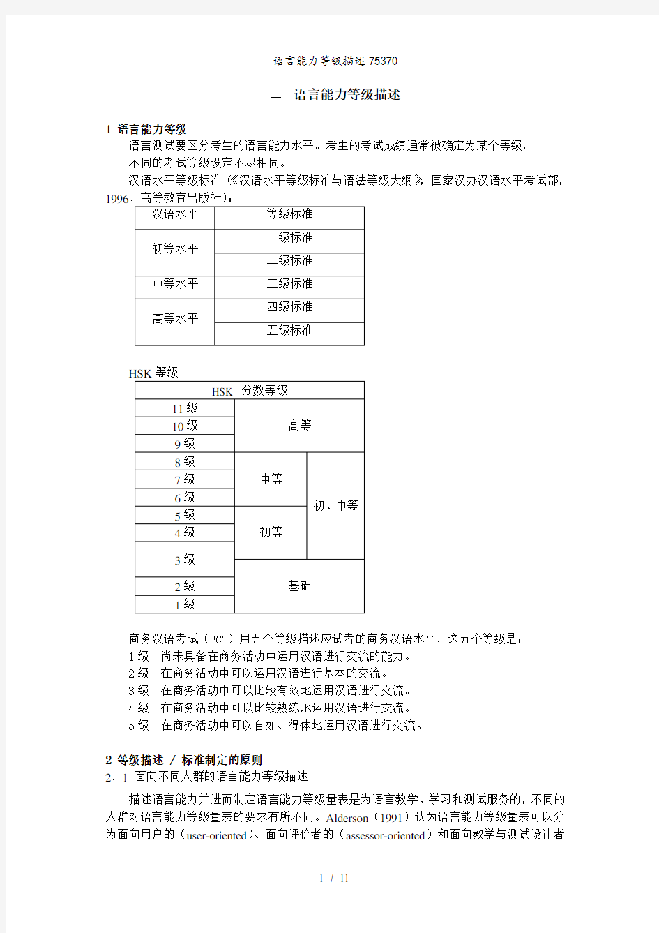 语言能力等级描述75370