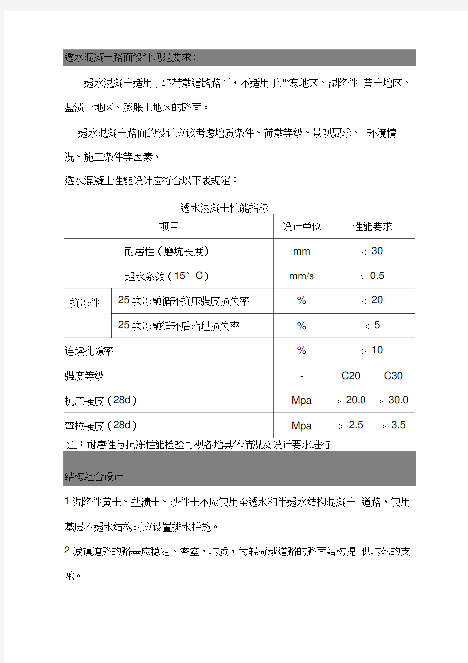 透水混凝土路面设计