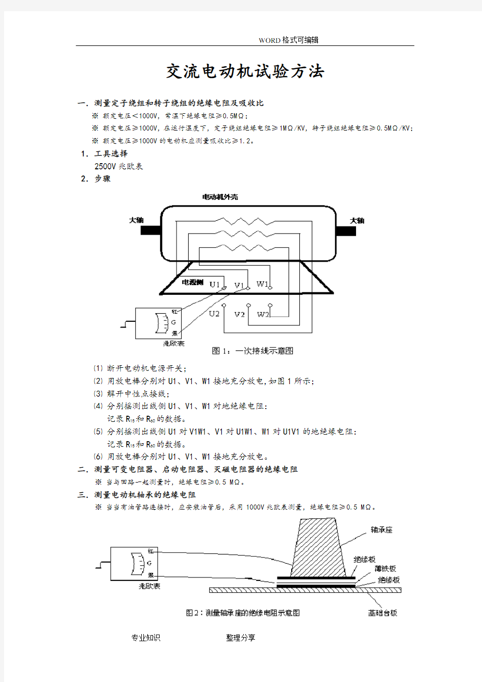 高压交流电动机试验方法