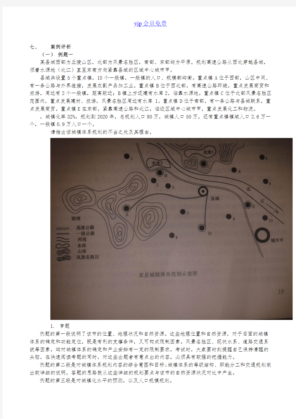 城市规划实务试题解析