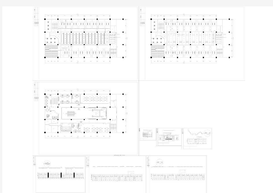 某公司办公室全套装修CAD设计图纸