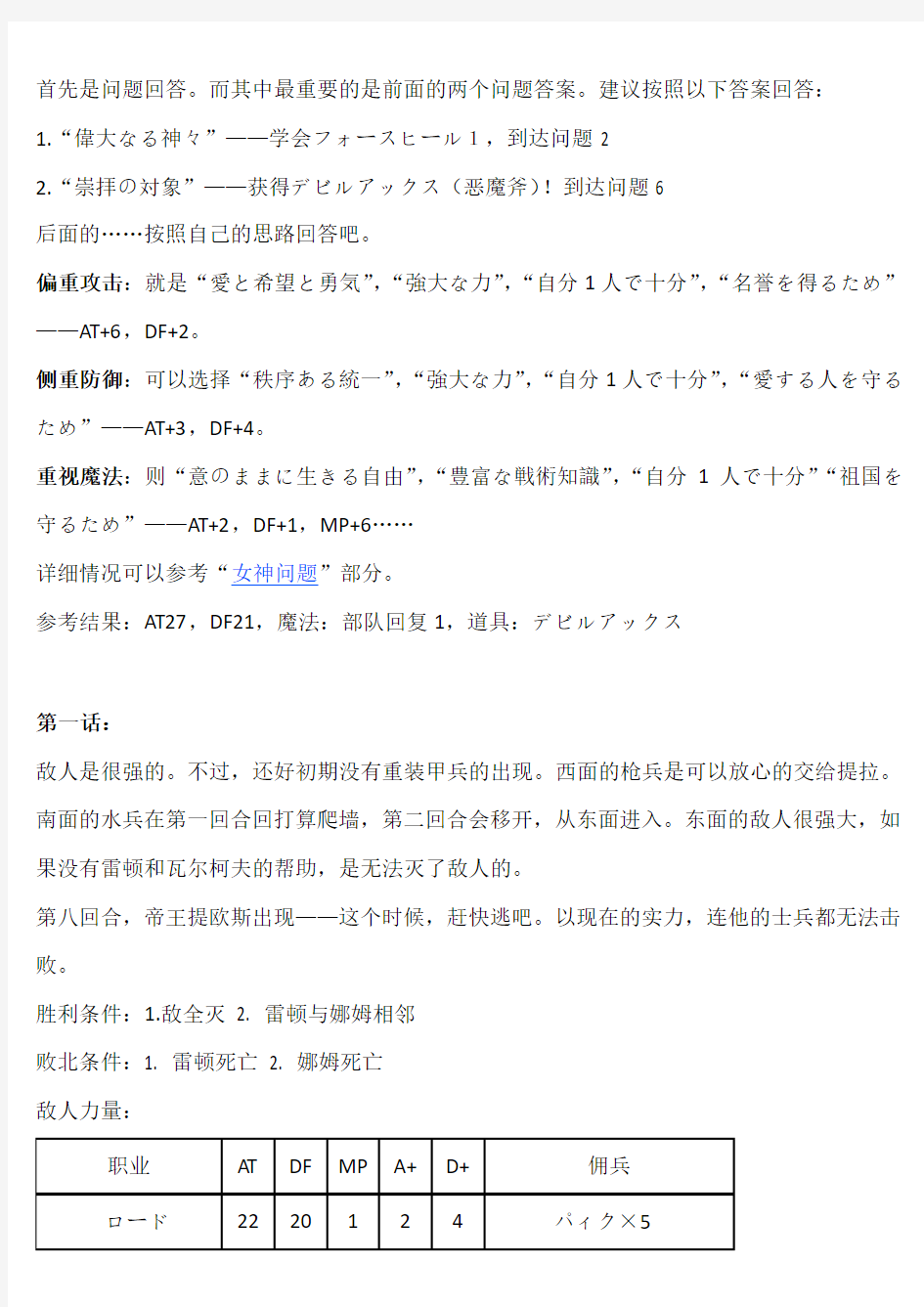 (完整word版)PS版梦幻模拟战1攻略+附日文官方网站针对隐藏物品说明