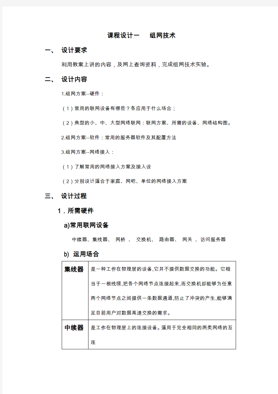 计算机网络工程课程设计