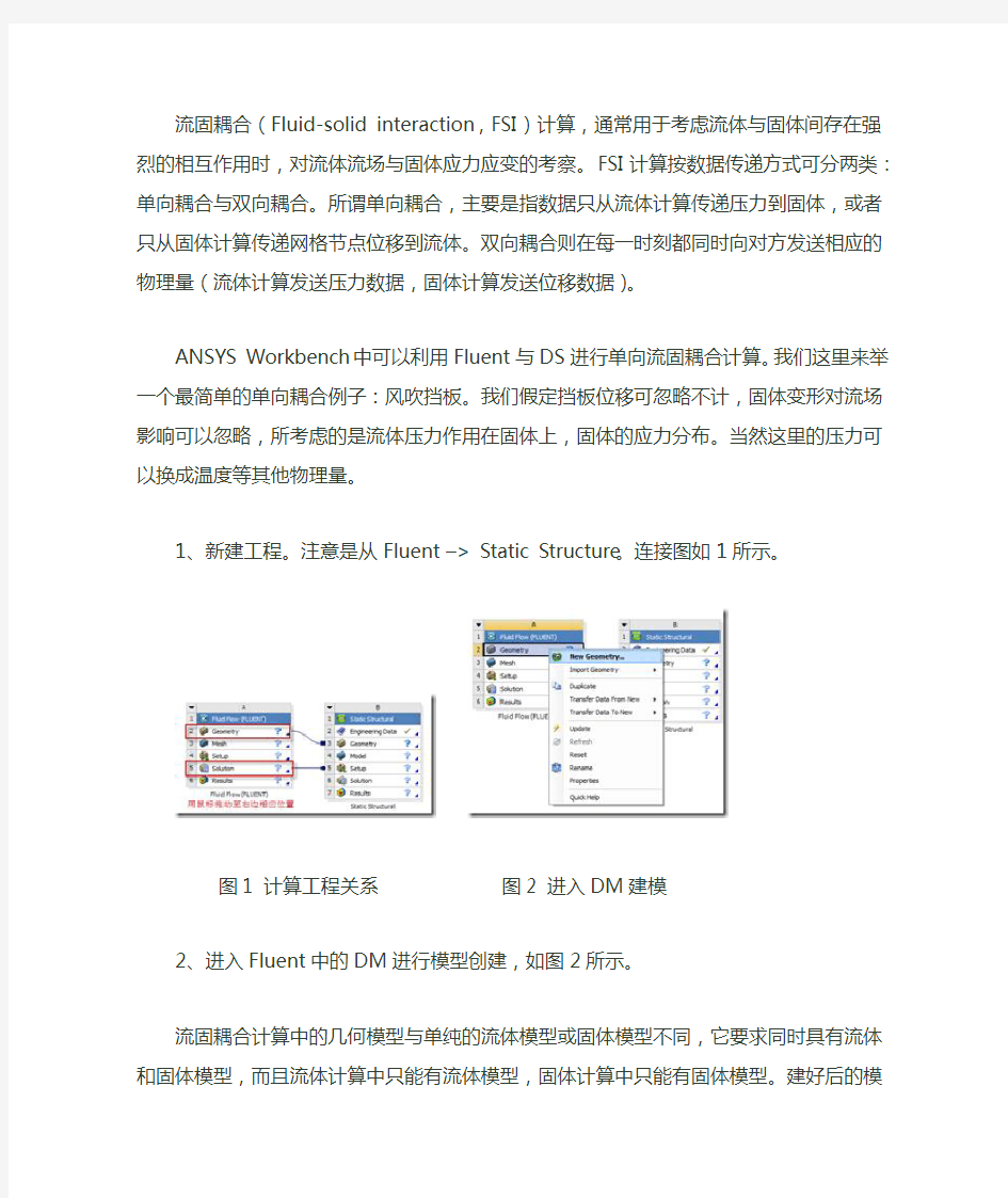 fluent单项流固耦合