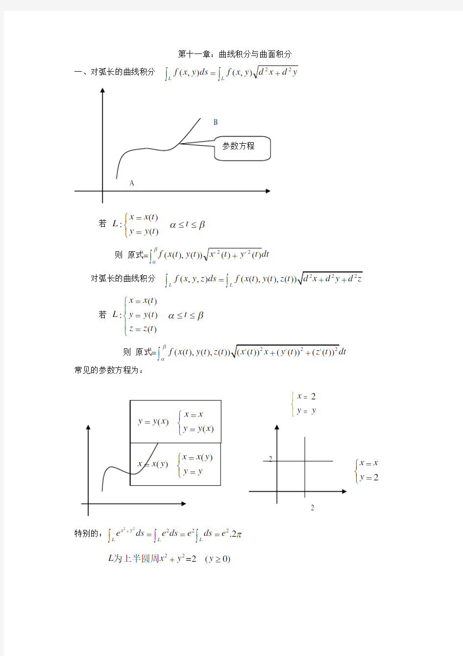 曲线积分与曲面积分总结