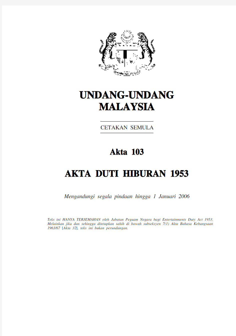 UNDANG-UNDANG MALAYSIA