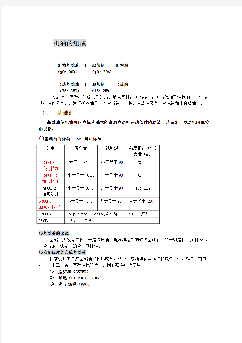 机油知识讲座