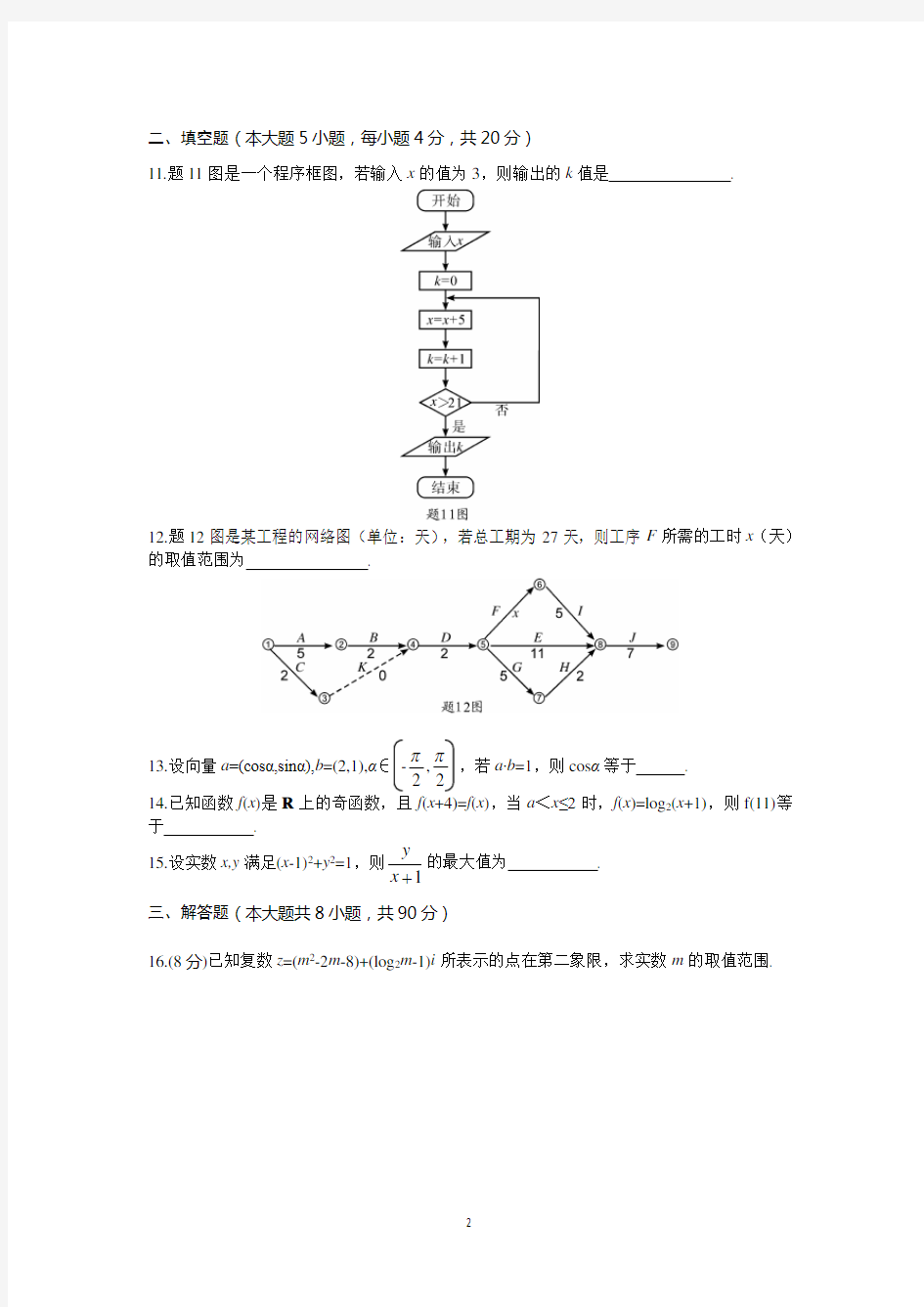 江苏省2017年对口单招数学试卷