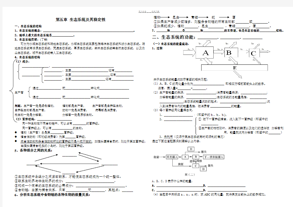 生态系统及其稳定性知识点