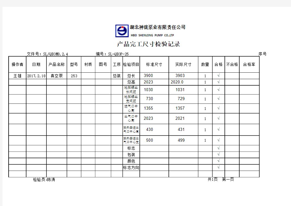 253完工尺寸检验记录1