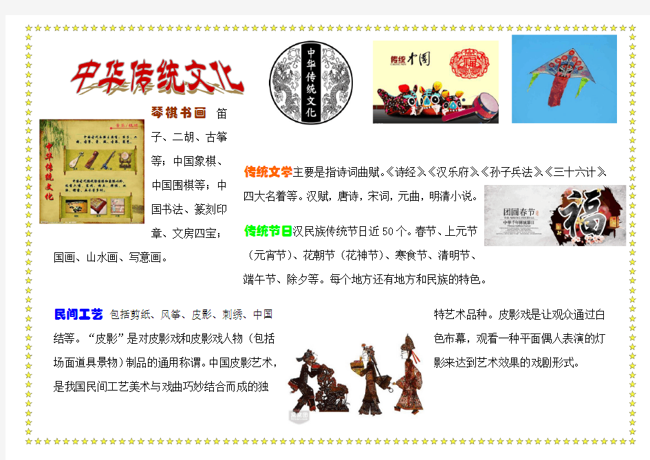 中国传统文化电子小报