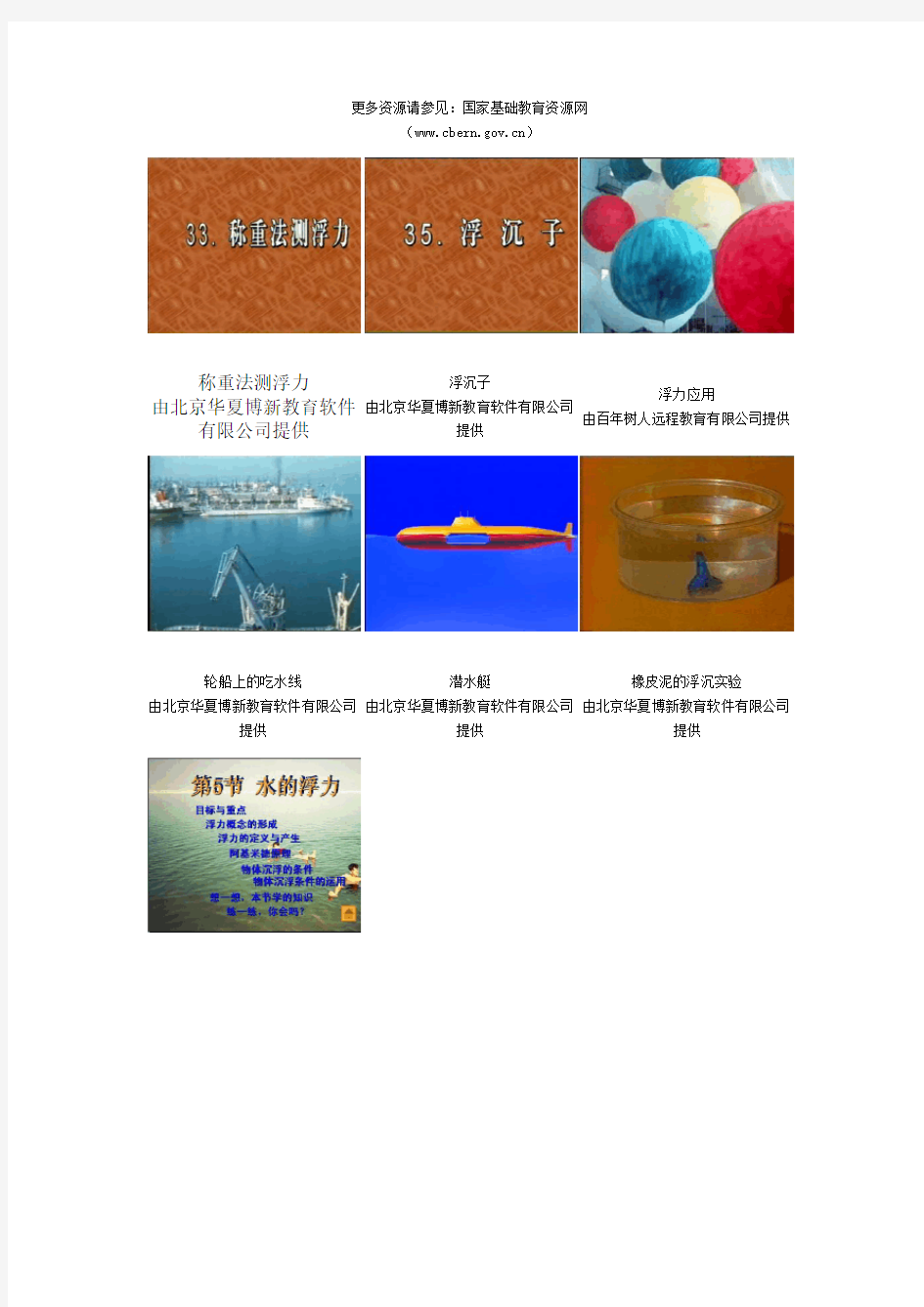 浙教版科学八年级上册教案示例水的浮力