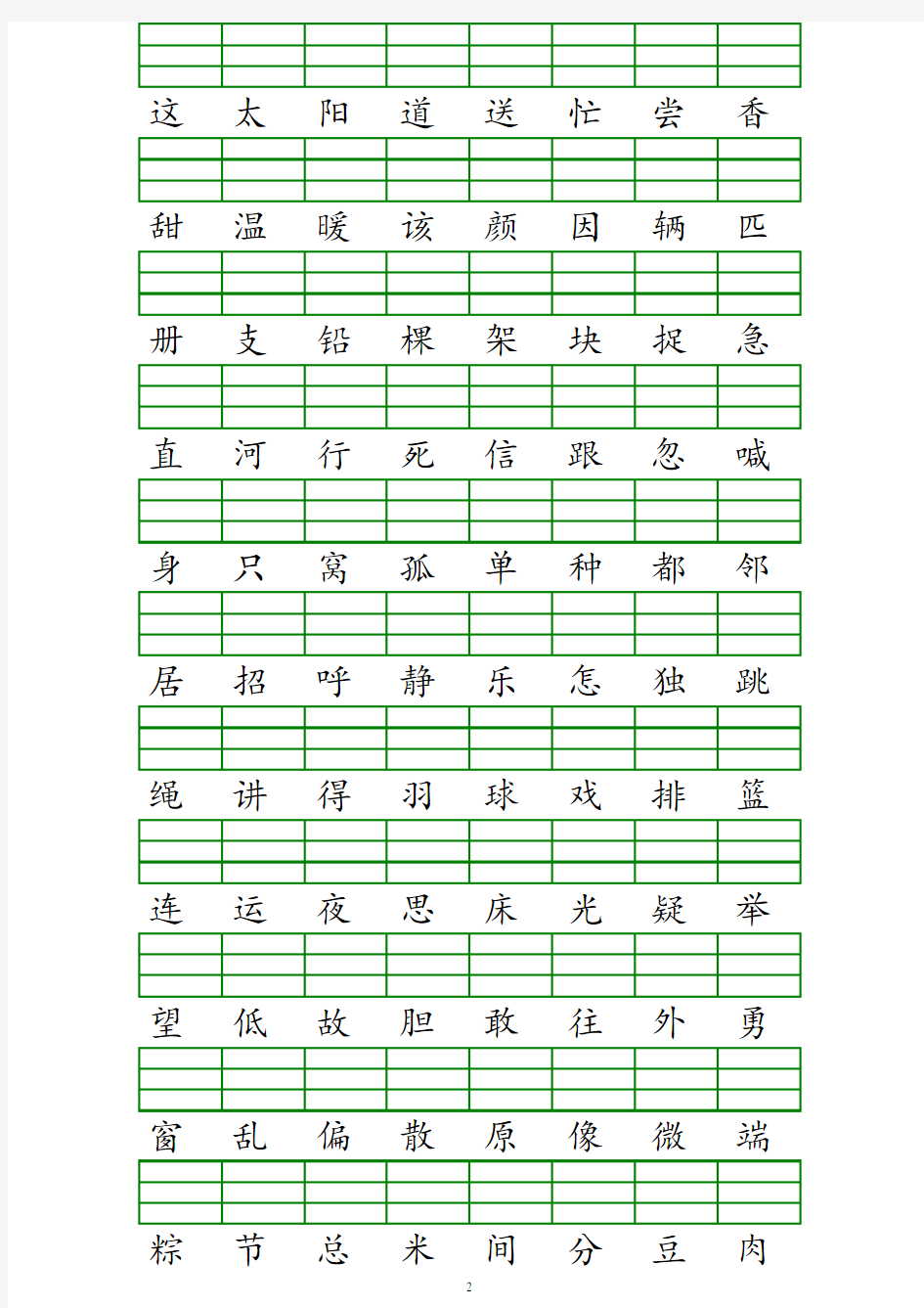 2017年春人教版部编本一年级语文下册二类字生字注音练习(400字)