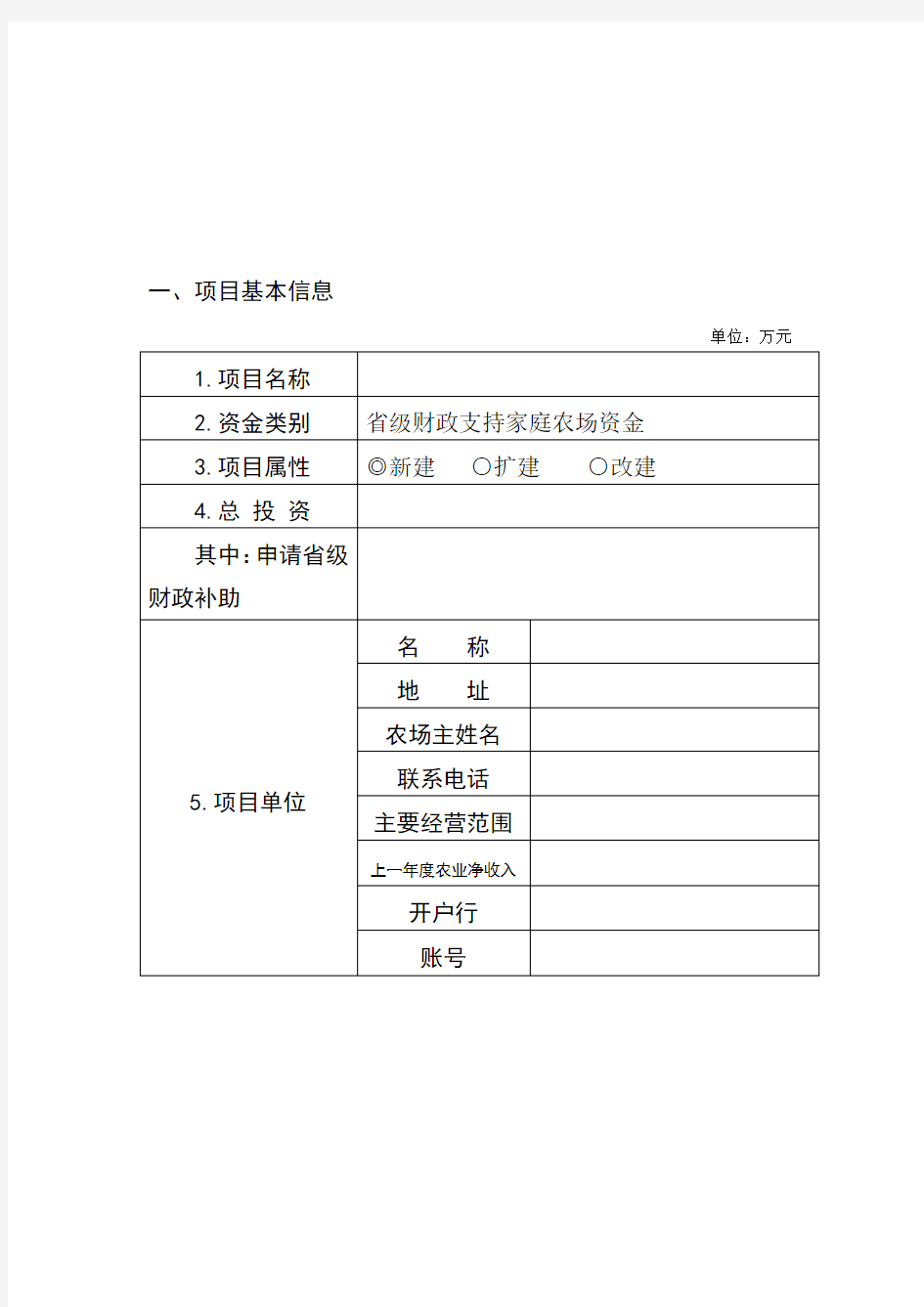 2018家庭农场财政补助项目申请报告书(修)