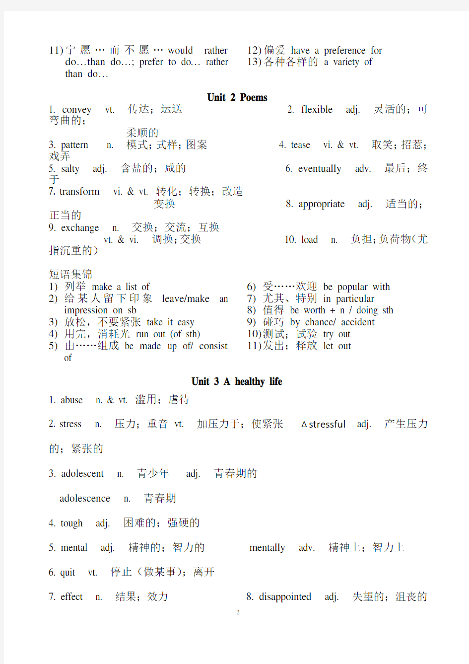 【总结】高中英语选修六-重点单词-短语-句型全总结