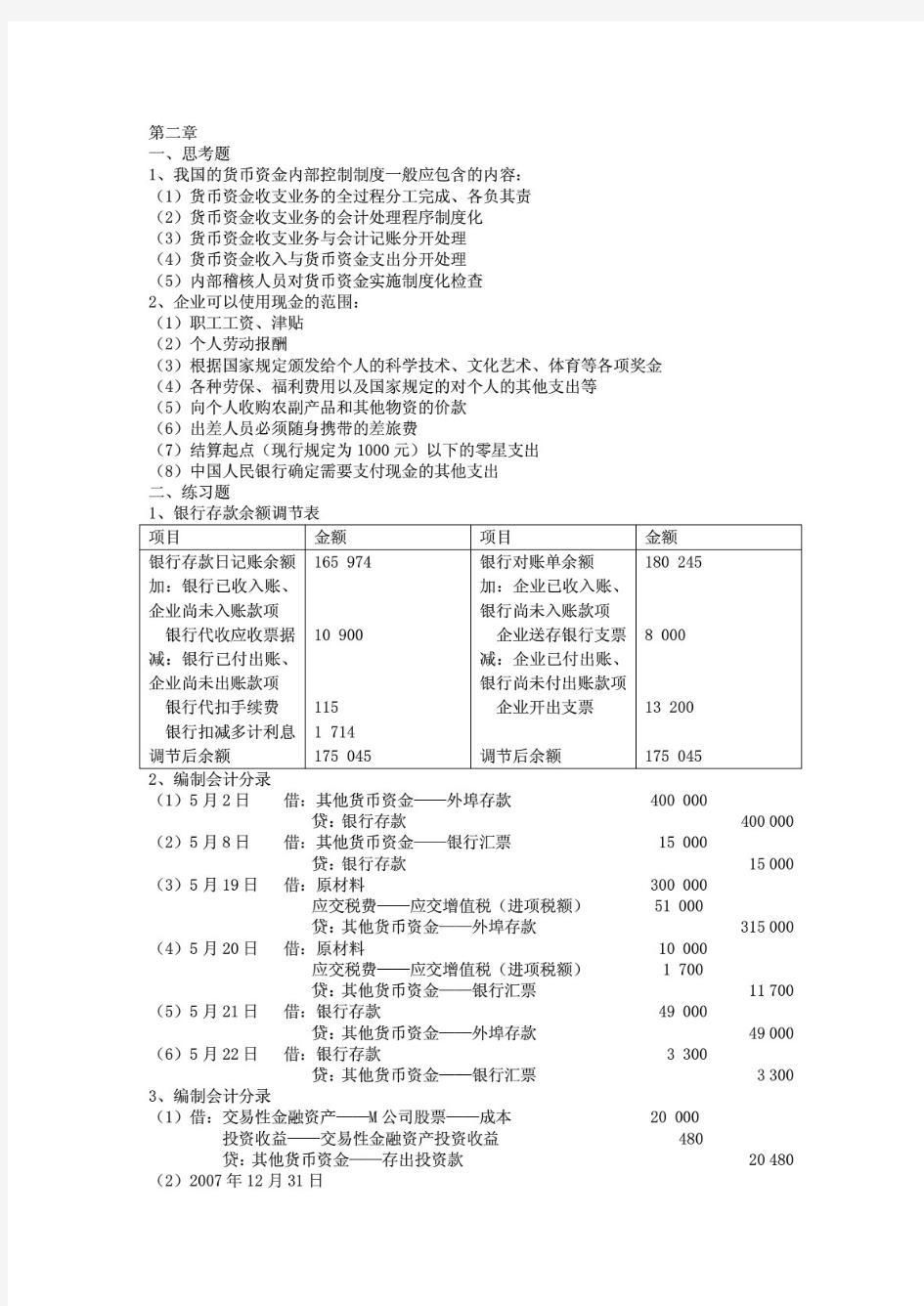 财务会计学答案