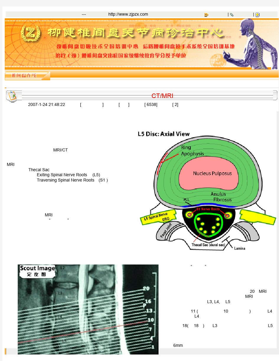 怎样看椎间盘CT_MRI 片_教你看CT(MRI) - 椎间盘在线