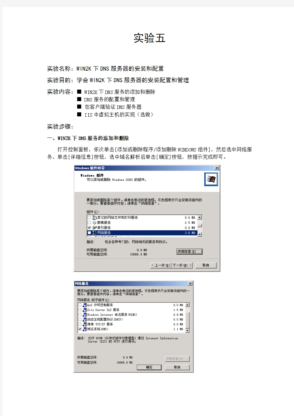 DNS服务器安装和配置