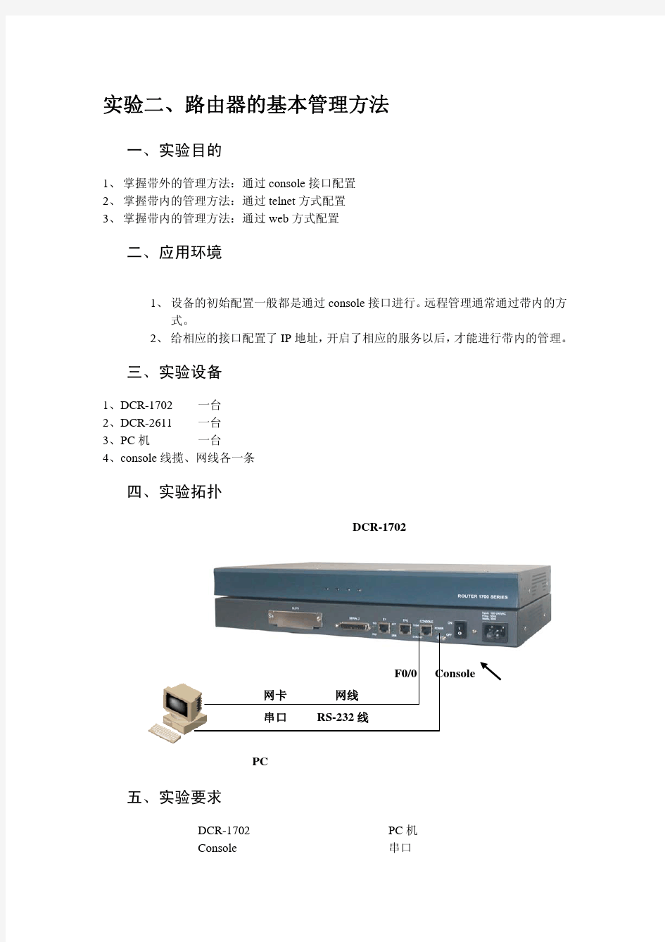 神州数码路由器的基本管理方法