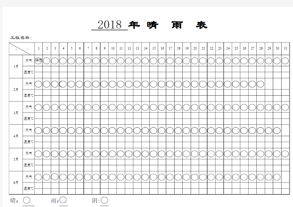 施工晴雨表-标准