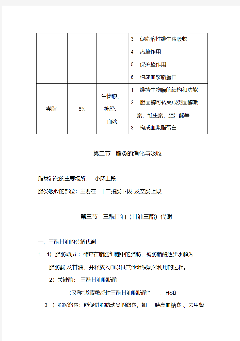 生物化学知识点整理汇总