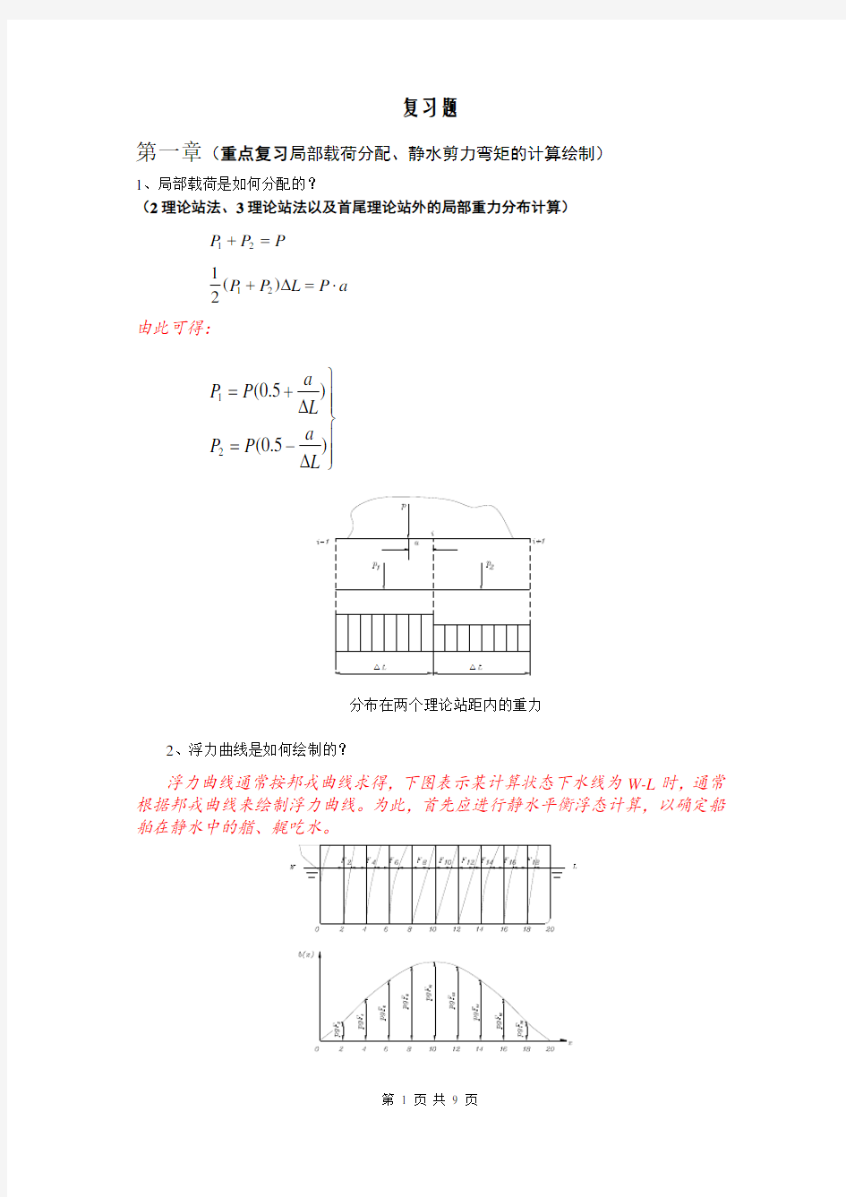 船舶强度与结构设计的复习题