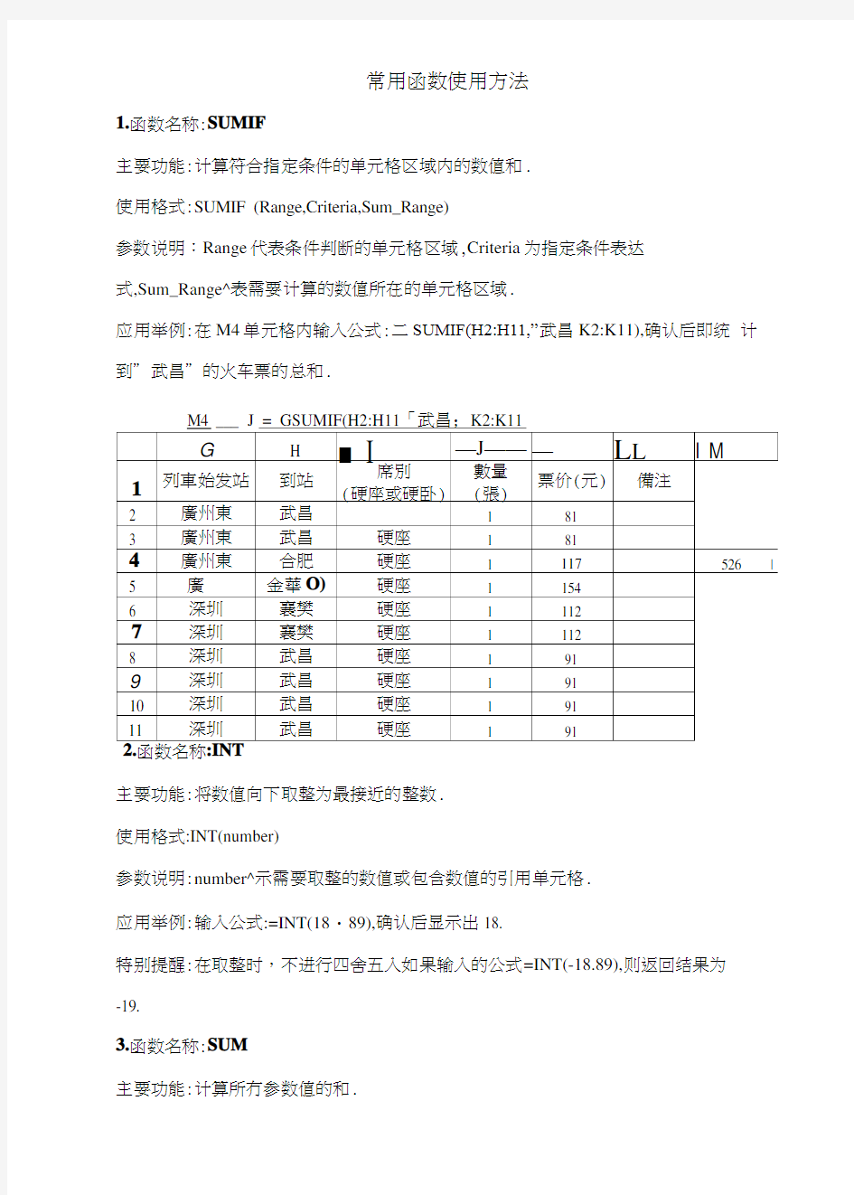 知识讲解常用函数使用方法.docx