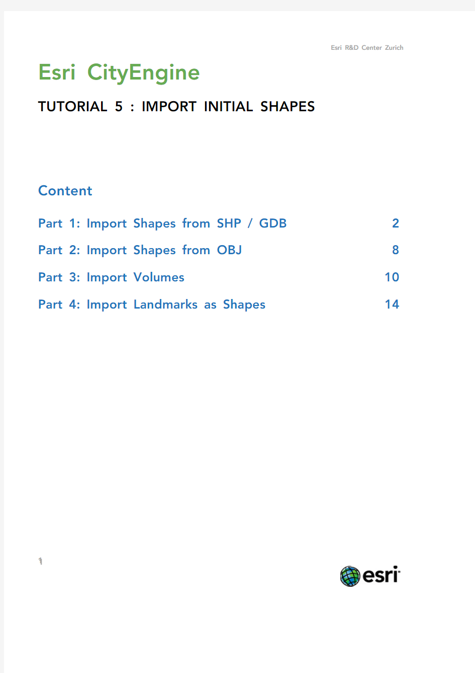 Esri_Tutorial_05_Import_Initial_Shapes