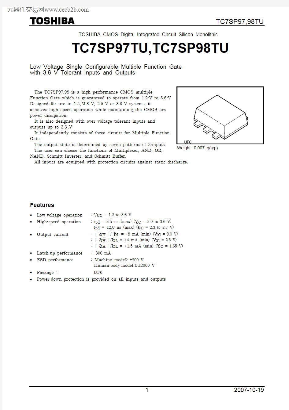 TC7SP97TU中文资料